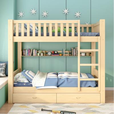 China Direct Selling Modern Chinese Price Manufacturer Double Bed Solid Wood Children's Bed Kids Double Bunk Bed for sale