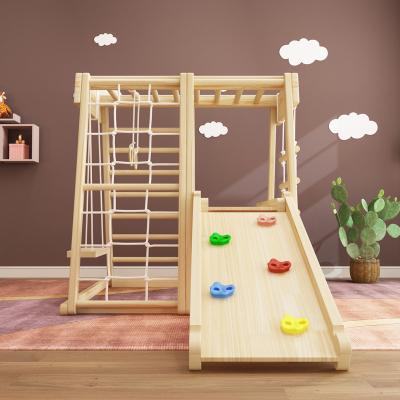 China Modern Wooden Climb Up Frame with Ladder for Kids Playground Sporting Goods Toys Toddler Picker Indoor Outdoor Triangle for sale