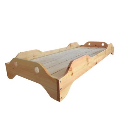 China Modern Casserole Kindergarten Use Handmade Baby Napping Stackable Portable Indoor Wooden Beds Crib Custom Made M for sale