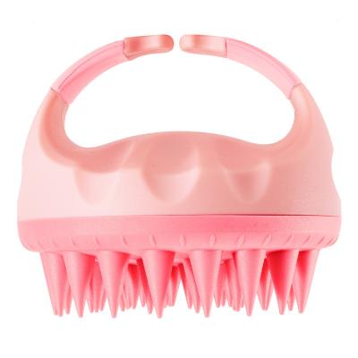 China ABS OEM Scalp Care Head Scrubber Silicon Hair Brush Hair Scalp Massage Treatment Silicone Shampoo Applicator Handheld Soft Brush for sale