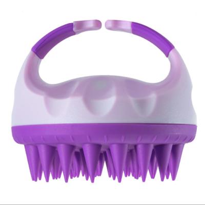 China Wholesale ABS Chef Cleansing Wooden Handle Silicone Bristle Shower Hair Scalp Massager Shampoo Brush for sale