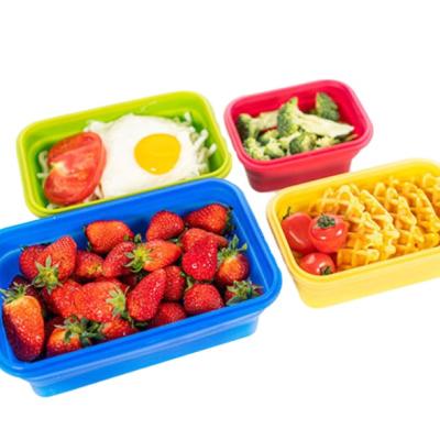 China Oven New Product Hot Selling 2023 Hot Products Bento Silicone Lunch Box Collapsible New Popularity Selling for sale