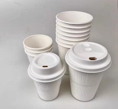 China Wholesale Disposable Paper Cup Pulp Sugar Cane Plastic Free Thicker Cup For Coffee for sale