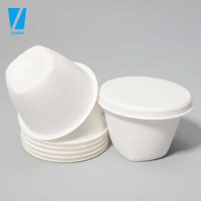 China Disposable Biodegradable Sauce Cup Customize Tiny Bagasse Fast Food Restaurant Wedding Hotel Sauce Home Takeout Cup Maker for sale