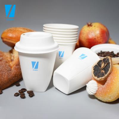 China Beverage Colored Biodegradable Disposable Compostable Bagasse Pulp Tea Cup Manufacturers for sale