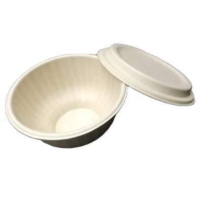 China Disposable Factory Custom Compostable Biodegradable Sugarcane Pulp Dinner Dish Lid For Bowl for sale