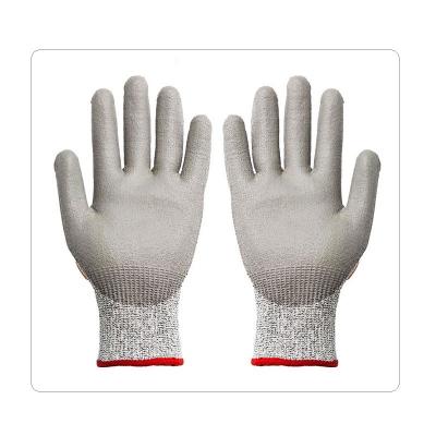 China Orange TPR On Back Cut Level 3 Impact Safety Gloves With PU Coating For Warehousing for sale