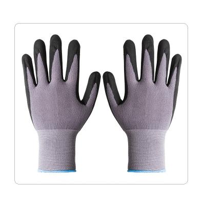 China Het nitril stippelde 15 Handschoenen van Maat Naadloze Grey Nylon Spandex Knit Work voor de Automobielindustrie Te koop