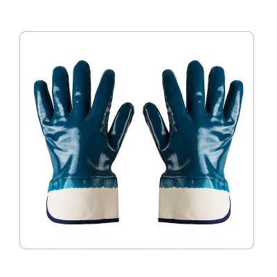 China Guantes apretados del nitrilo del agua resistente resistente azul de la grasa en venta