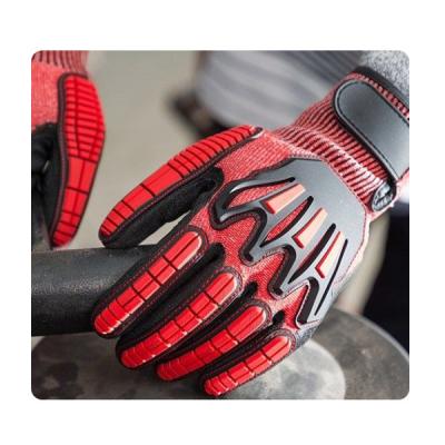 China Vehicle Maintenance And Repair  ANSI Level 5 Nitrile Anti Vibration Cut Resistant Gloves for sale