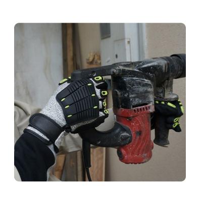 China Abrasion Protection TPR Anti Vibration Cut Resistant Gloves For Decoration Industry for sale