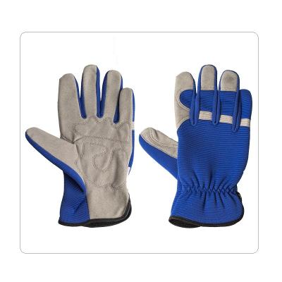 China Motorcycle Driving Cow Split Leather Safety Gloves for sale