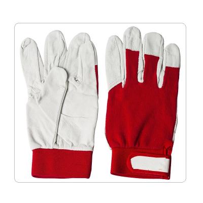 China White Piggy Mechanics Industrial Leather Work Gloves for sale