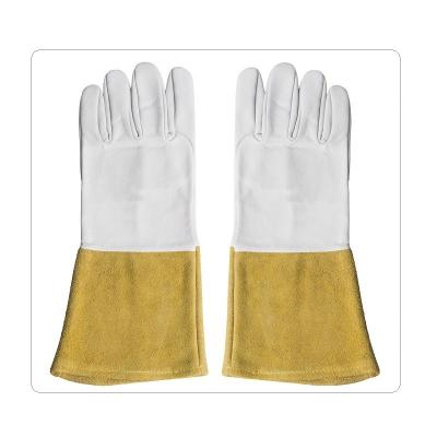 China Iron Steel Heat Resistant Cow Split Welding Work Gloves for sale