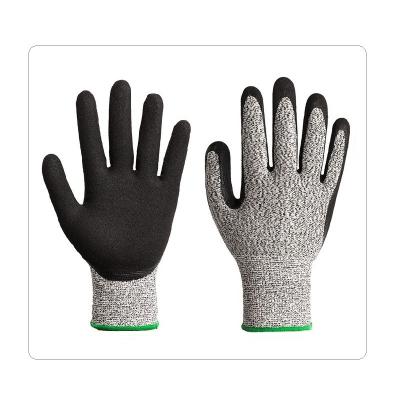 China General Maintenance ANSI A4 Cut Resistant Safety Gloves With Sandy Nitrile Coating for sale