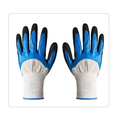 China Oil Proof ANSI Level 4 Puncture Resistant Gloves Double Dipping For Mining for sale