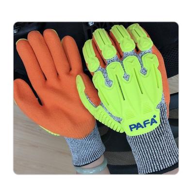 China Puncture Proof Nitrile Coated Impact Safety Gloves For Sanitation And Recycling for sale