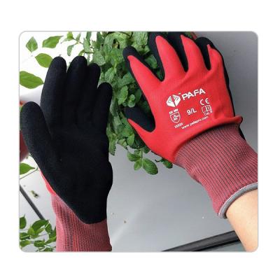 China 15 Gauge Red Seamless Knitting Women Protective Gardening Latex Gloves for sale