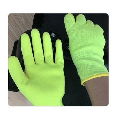 China 15 Gauge Seamless Liner With Nitrile Dipping Mechanical Industrial Work Gloves for sale