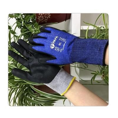 China Wood Working Anti Abrasion Cut Resistant With Foam Nitrile Dipping Safety Gloves for sale