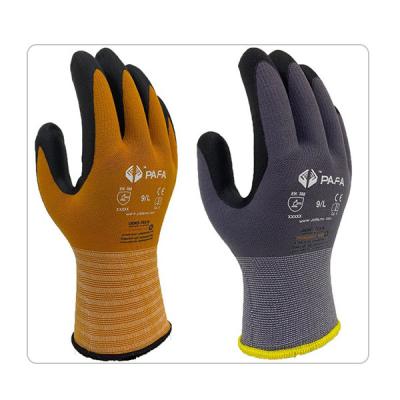 China Anti Dust Puncture Resistant Microfoam 15 Gauge Seamless Nylon Nitrile Gloves for sale