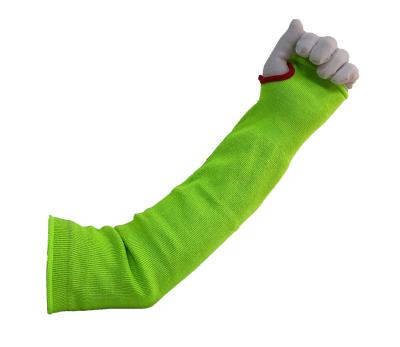 China 45cm hallo-Vis Silicone Dot Puncture Cut Resistant Sleeves voor het Dragen van Zware Voorwerpen Te koop