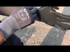 Black nitrile work gloves