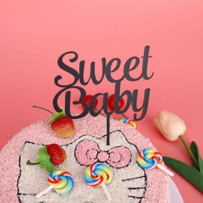 China 2022 Acrylic Sweet Baby Decoration Wedding Birthday Cake Topper Valentine's Day Supplies for sale