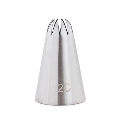 China Sustainable 2D 2C 1M Stainless Steel Cake Nozzle DIY Baking Supplies Making Cookies Muffin Decorating Piping Tools for sale