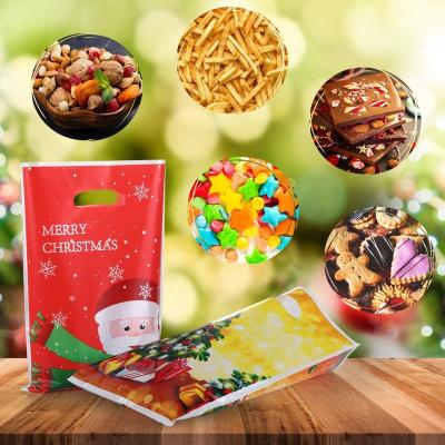 China Wholesale Disposable Christmas Gift Supplies New Year Decoration Candy Wrappers 10PCS Package Pearlescent Christmas Loot Bags for sale