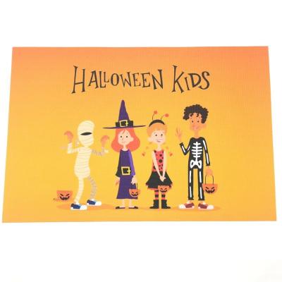 China Oilproof Halloween Supplies High Quality PVC HALLOWEEN Place Mat Party Decoration Funny KIDS Mats Dining Room Waterproof Table Pads for sale