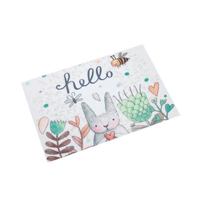 China Office Decoration Mats Waterproof Tableware Cup Pad Oilproof Factory Sale PVC Easter Supplies Hello Bunny Bee Placemats for sale