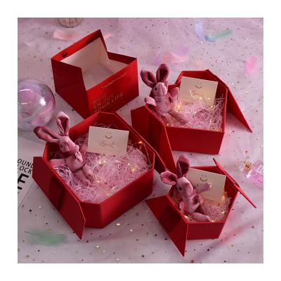 China Korean version wedding accompaniment keepsake gift box wedding open door creative reused gift box of materials 2021 in stock for sale