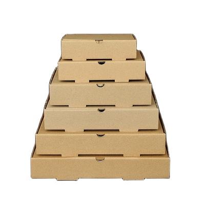 China Handmade Custom Depth Kraft Corrugated Pizza Box Keeps Pizza Fresh 6inches-16inches for sale