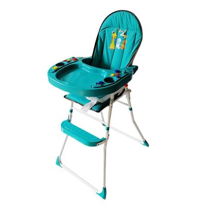 China Waterproof Infant Baby Chair Table Chair Furniture Material Elevated Dining Green Baby Umpire Chair en venta