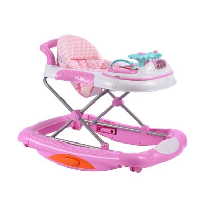 China Learn To Walk Removable Rotating Rocking Adjustable Plastic Baby Walker With Toys And Music OEM Service Te koop