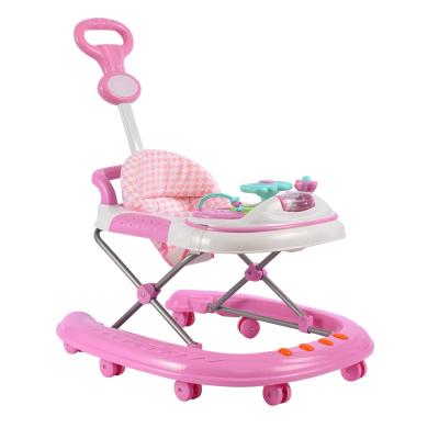 China Learn To Walk 6~18 Months Blue, Pink, Green U Shape Multifunctional Base Plastic Baby Walker For 6 Months - 3 Years Old Baby Te koop