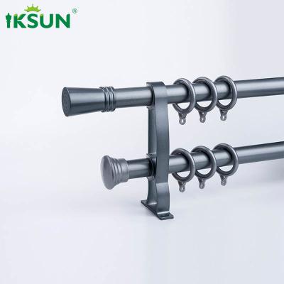 China 6.7m Double Adjustable Window Curtain Rod Darkening Heavy Duty for sale