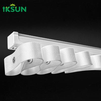 China 30m Ripple Fold Wave Curtain Track Aluminium S Fold Curtain Track Rail for sale