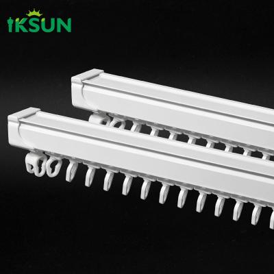 China U Shaped Aluminum Curtain Tracks Profile Sheave Slide Way Curtain Straight Rail for sale