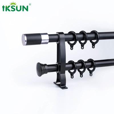 China Heavy Duty  Aluminum Smooth Mute Curtain Rod Fashion Roman Rod For Curtain Accessories for sale