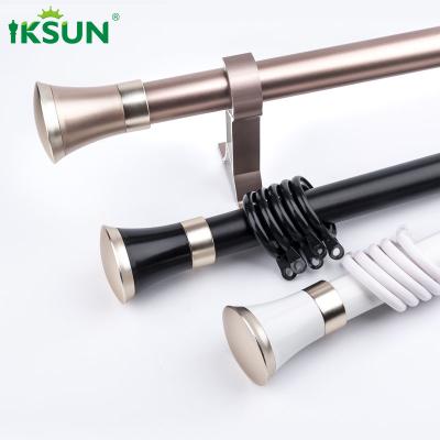 China Extendable Curtain Pole Decorative Wall Mouted Curtain Rods Set For Home Decoration for sale