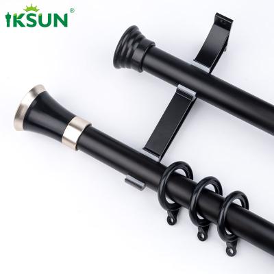 China Decorative Roman Rod Aluminum Heavy Duty Ceiling Mount Curtain Rods Set For Home Decoration for sale