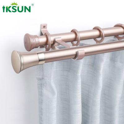 China High Quality Curtain Rod Top Mounted Aluminum Alloy Single Pole Include Accessories For Bedroom for sale