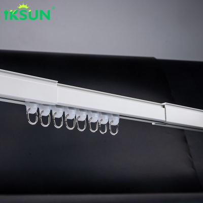 China Aluminium Alloy Telescopic Curtain Track , Single Wall Mount Fitted Curtain Rail for sale