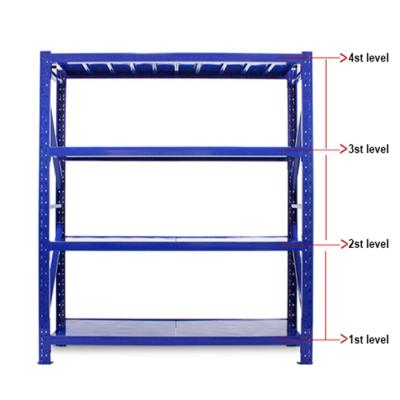 China Corrosion Protection 6 Levels Medium Duty Longspan Steel Warehouse Racks for sale