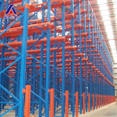 China Corrosion Protection Industrial Warehouse Storage Racking System Height 4000mm Drive-in Drive In China Pallet Rack for sale