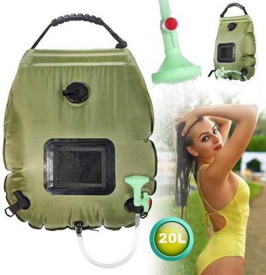 China Portable/solar heat/TEMPERATURE INDICATOR customized hot sale outdoor camping portable solar shower bag 20L for sale