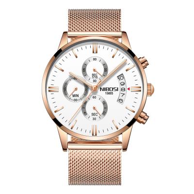 China Rose Case White Face Wholesale Custom Watch Auto Date for sale