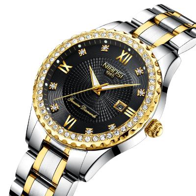 China Black Face White Ladies Elegant Chronograph NIBOSI 2357 Case Watch for sale